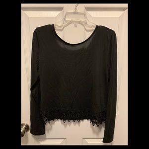 Black long sleeve top